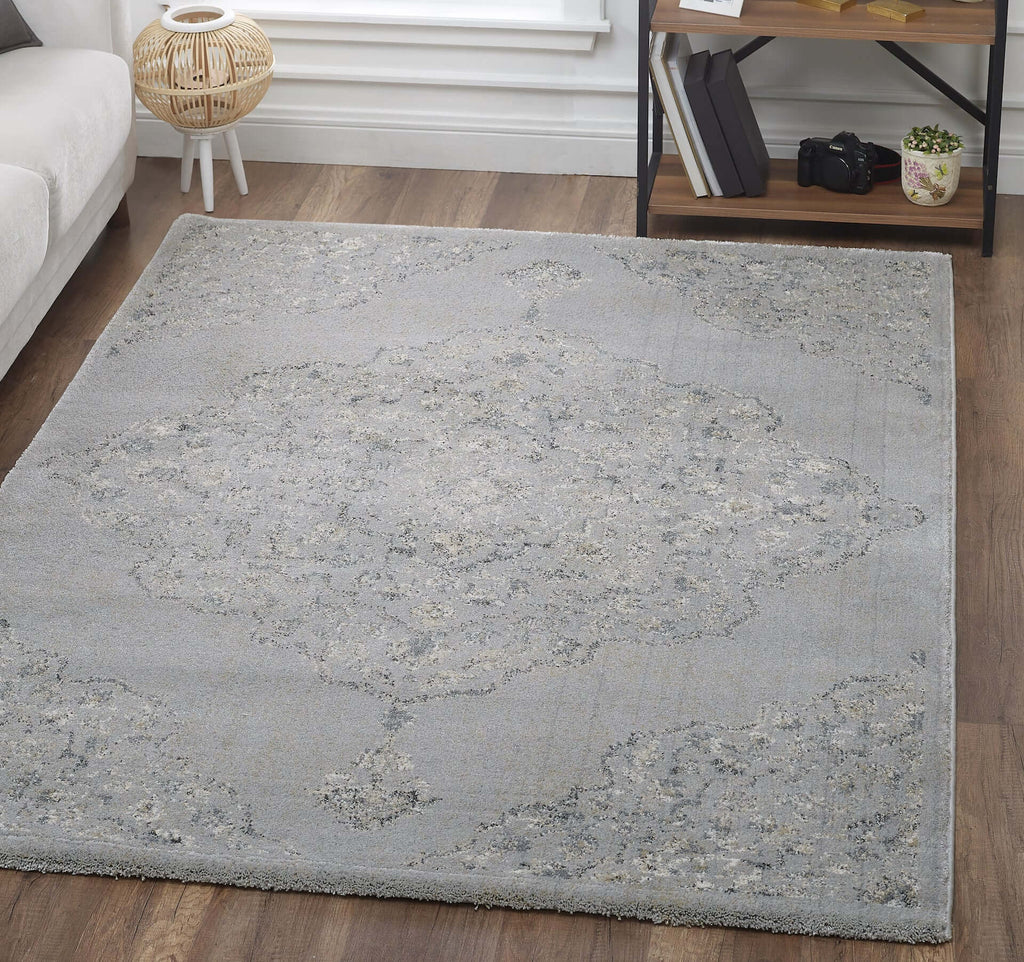 Bali Collection Modern Traditional Area Rug in Gray - Rug Depot