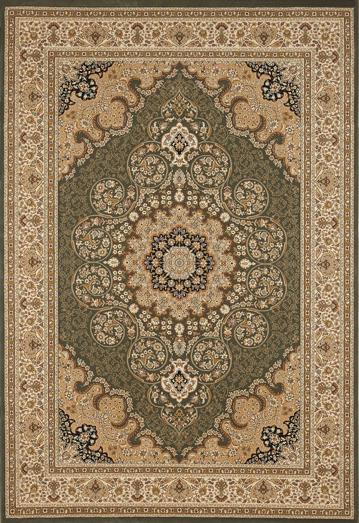 Traditional Oriental Green Area Rug