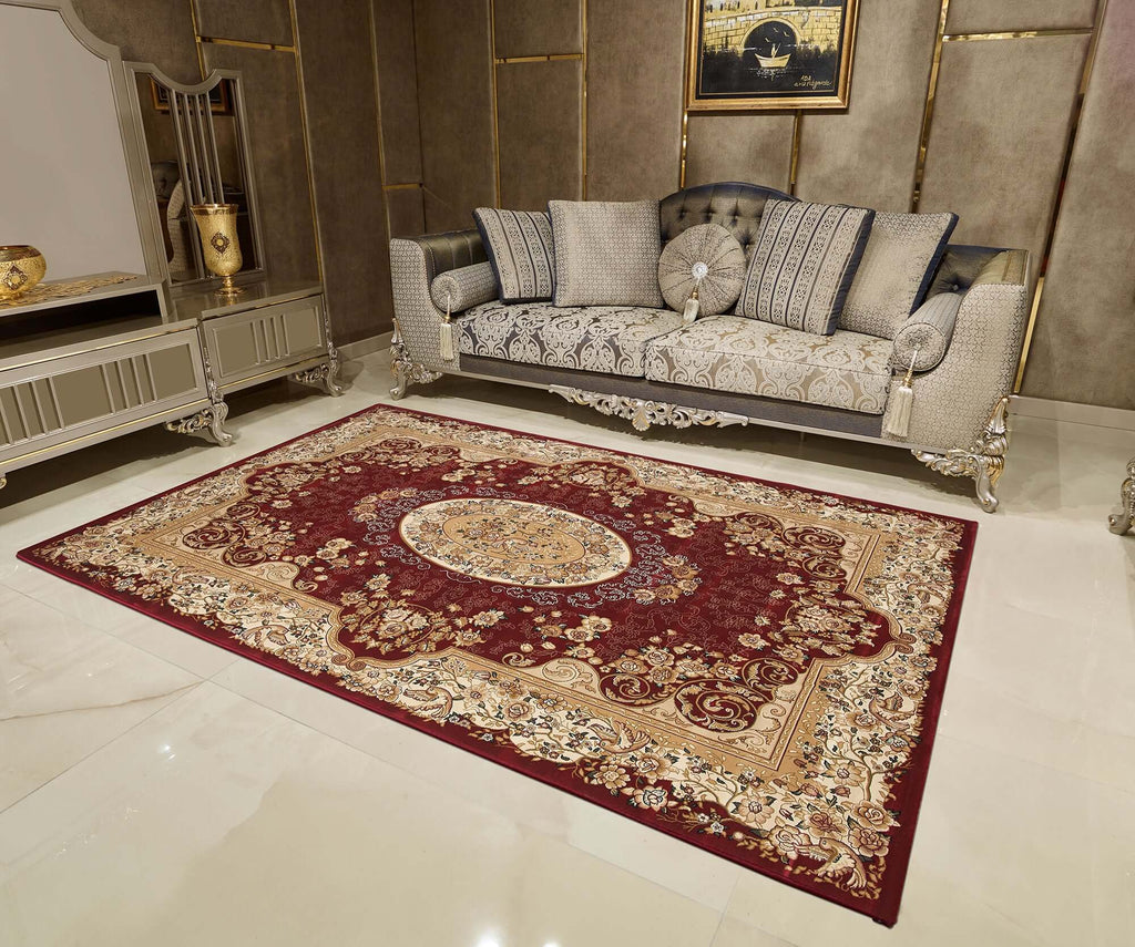 Traditional Oriental Red Area Rug